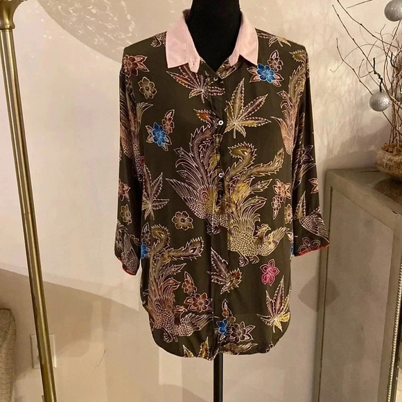 Sandro Paris silk blouse size 3 - Picture 5 of 11